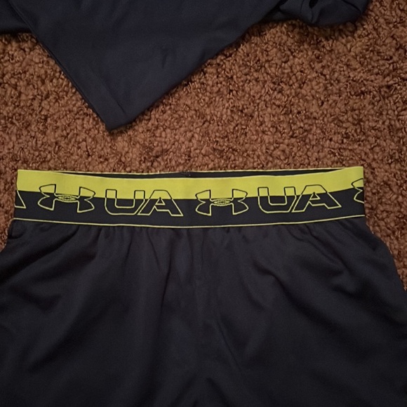 COPY - Boys size L short and tshirt set. Navy with bright green. - Picture 5 of 5